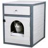 KERBL - Lettiera per gatti - 58 x 45 x 60 cm - IDA - Bianco/blu -
