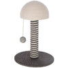 KERBL - Tiragraffi per gatti - Tronco 42 cm - FUNGHI - Grigio/bianco - Sisal - Base:  30 cm