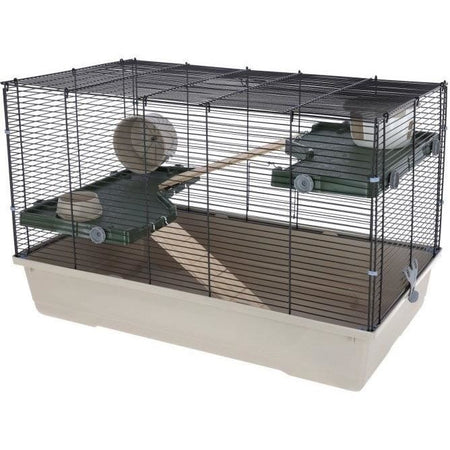 Gabbia per piccoli animali - KERBL - FLAT NATURE - 80 x 45 x 53 cm - 3 piani
