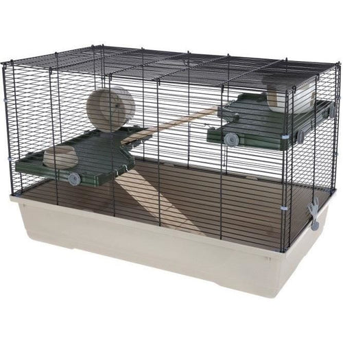 Gabbia per piccoli animali - KERBL - FLAT NATURE - 80 x 45 x 53 cm - 3 piani