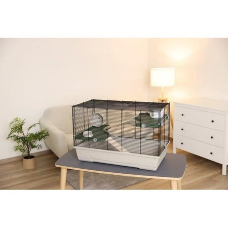 Gabbia per piccoli animali - KERBL - FLAT NATURE - 80 x 45 x 53 cm - 3 piani