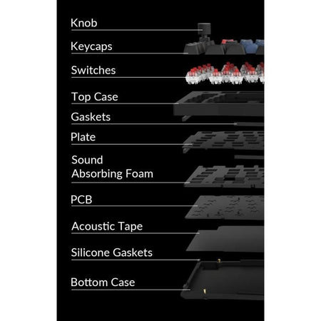Tastiera da gioco meccanica - Interruttore meccanico marrone - KEYCHRON Q10 - ANSI - Retroilluminazione RGB