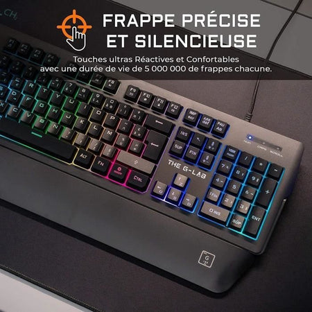 Tastiera da gioco RGB - Poggiapolsi - FR