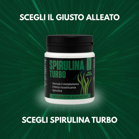 Spirulina Turbo Dimagrante – Integratore per Perdita di Peso – Riduce Fame Nervosa – Ultra Dimagrante Forte e Veloce – 60 Compresse 500mg – AlohaLabs