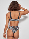 Slip alto con top bikini Gisela Estampado