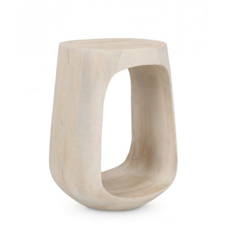 Tavolino lopez naturale, struttura in legno di mango, Ø 33 x  45 cm