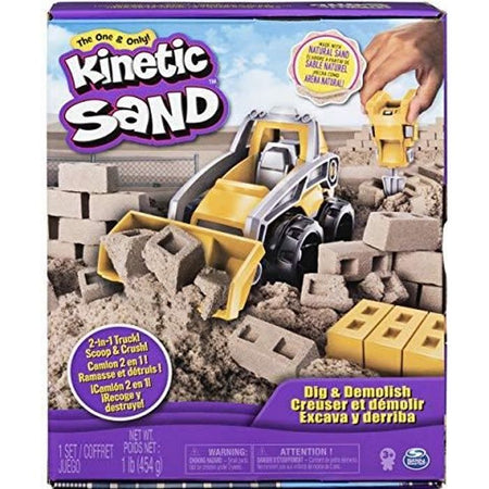 Set di costruzioni Kinetic Sand - KINETIC SAND - Scava e demolisci con 454 g di sabbia naturale