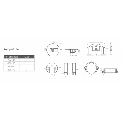 Kit Alluminio Mercruiser Bravo I