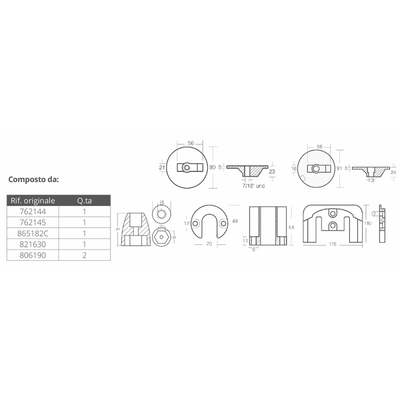 Kit Alluminio Mercruiser Bravo Iii