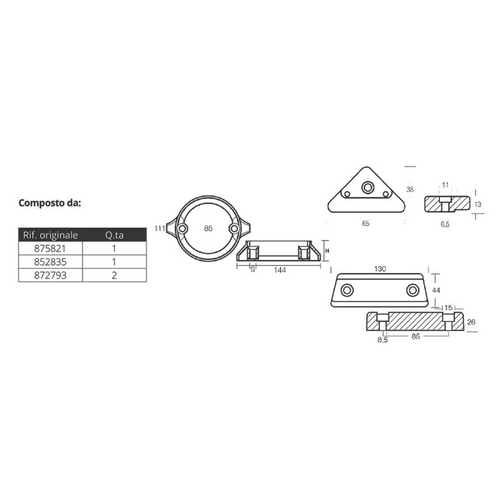 Kit Alluminio Volvo 290C Dual Prop