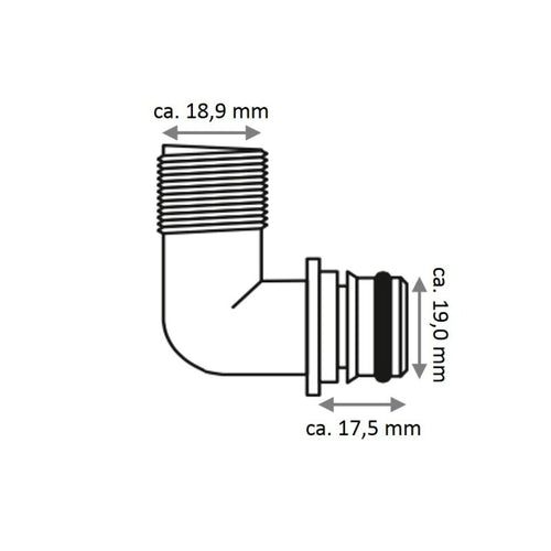Kit Bocche 90°1/2' 30655-1000 (2 Pz
