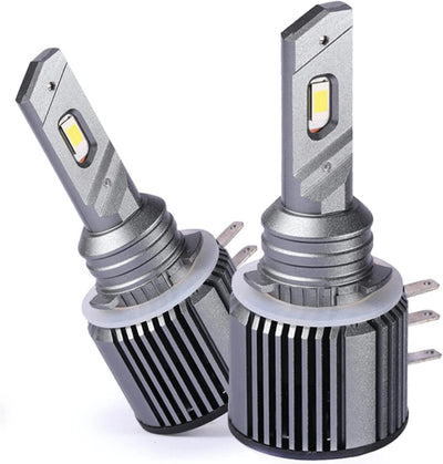 Kit LED H15 100W Canbus 6000K Bianco Alta Potenza Luci Diurne/Abbaglianti per Fiat Ducato, Peugeot Boxer, Citroen Jumper, Ford Transit Custom, Kuga