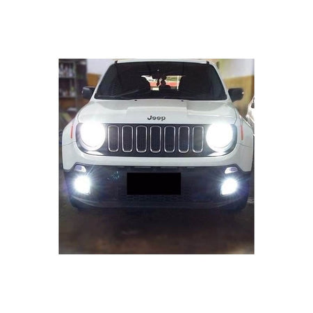 KIT LED H4 PROIETTORE LENTICOLARE BI FOCALE JEEP RENEGADE FIAT PANDA FIAT 500 FIAT MK3 BIANCO GHIACCIO 6000K CANBUS NO ERRORE