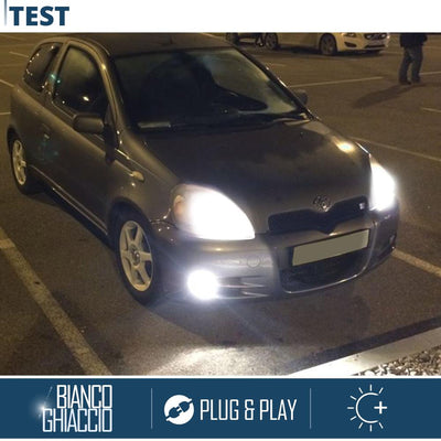 TOYOTA YARIS MK2 CONVERSIONE LED KIT LED H4 + LED POSIZIONE T10 6000K BIANCO FREDDO