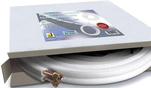 Kit Tubi Rame Climatizzatore 1/4+1/2 5 Mt Cartella Raccordi Condizionatore