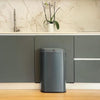 Pattumiera da cucina automatica - LOGAN - KITCHEN MOVE - 58 L - Acciaio inossidabile grigio opaco con reggetta