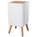 Pattumiera da bagno da terra con spinta - MALMO SQUARE - KITCHEN MOVE - 10L - Legno design