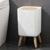 Pattumiera da bagno da terra con spinta - MALMO SQUARE - KITCHEN MOVE - 10L - Legno design