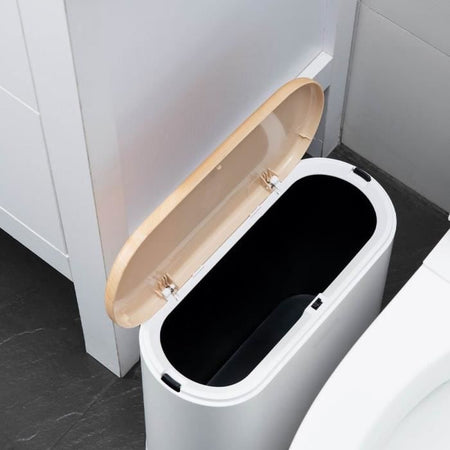 Pattumiera da bagno a spinta stretta - ALDO - KITCHEN MOVE - 10 L - Legno