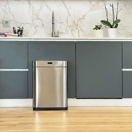 CUCINA SPOSTA SUPERIORE Pattumiera da cucina automatica 60 L - Acciaio inossidabile