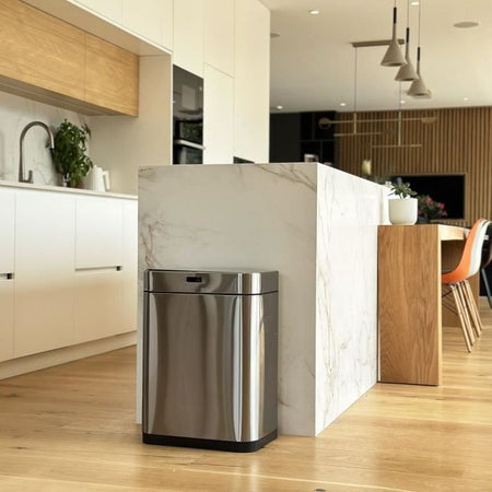 CUCINA SPOSTA SUPERIORE Pattumiera da cucina automatica 60 L - Acciaio inossidabile