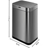 CUCINA SPOSTA SUPERIORE Pattumiera da cucina automatica 60 L - Acciaio inossidabile