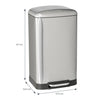 Pattumiera a pedale KITCHEN MOVE GREENWICH - 40L - Acciaio inox