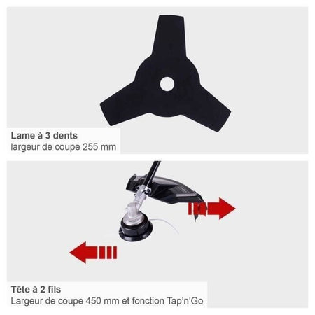 Decespugliatore a scoppio SCHEPPACH BCH3300-100PB - 32,6cm con 2  rocchetto e imbracatura a spalla