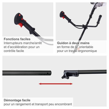 Decespugliatore a scoppio SCHEPPACH BCH3300-100PB - 32,6cm con 2  rocchetto e imbracatura a spalla