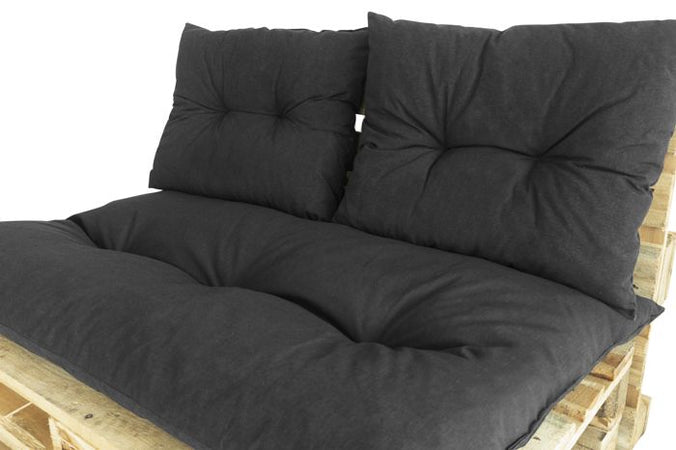 Kit pallet classico - materasso ardesia + 2 cuscini schienale - GIARDINO PRIVATO