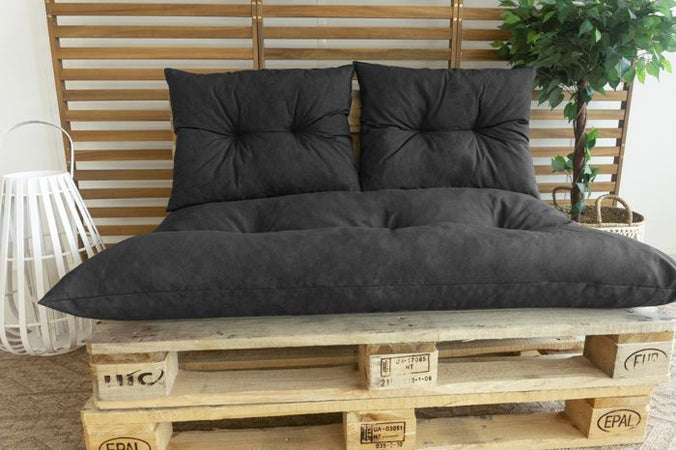 Kit pallet classico - materasso ardesia + 2 cuscini schienale - GIARDINO PRIVATO