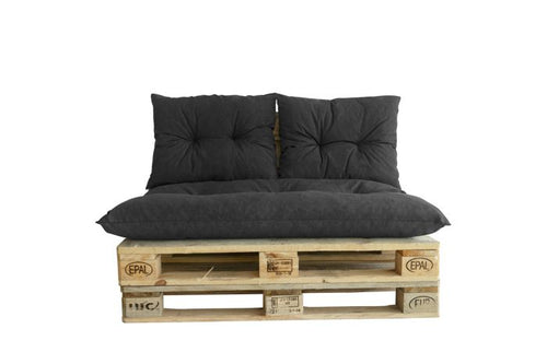 Kit pallet classico - materasso ardesia + 2 cuscini schienale - GIARDINO PRIVATO