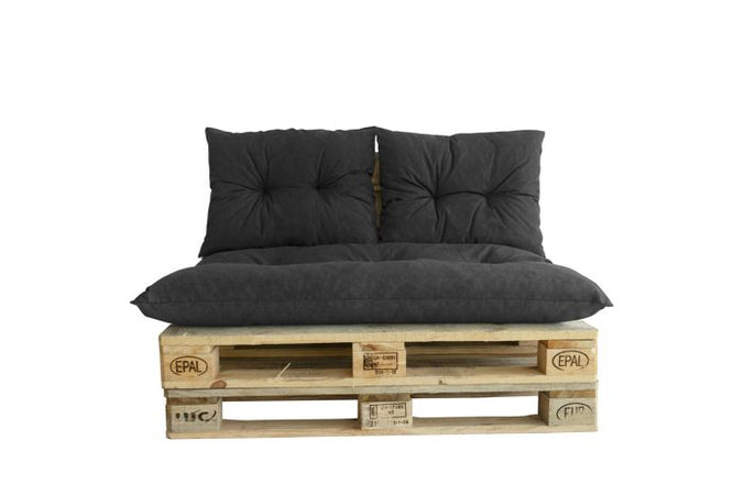 Kit pallet classico - materasso ardesia + 2 cuscini schienale - GIARDINO PRIVATO