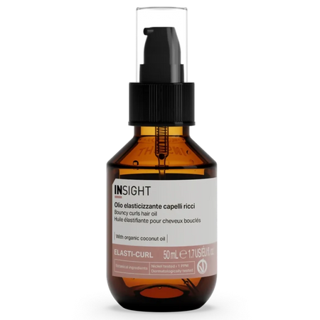 Olio Elasticizzante Capelli Ricci Insight Elasti Curl – Trattamento Nutriente Anti Crespo, Definizione e Morbidezza per Ricci e Onde con Oli Biologici di Cocco, Chia e Sacha Inchi