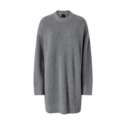 Pinko vestiti casual donna pinko - ask abito blend ws strass - grigio da donna