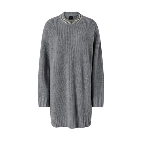 Pinko vestiti casual donna pinko - ask abito blend ws strass - grigio da donna