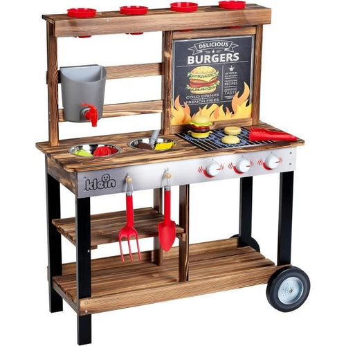 Cucina estiva in legno da picnic in spiaggia con 23 accessori - Klein - 2368