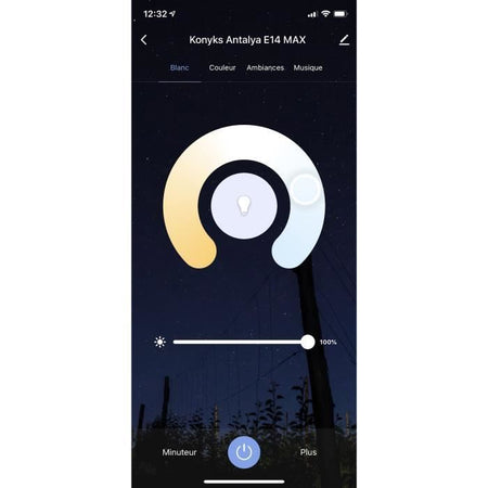 2 Lampadine LED - KONYKS - Antalya Easy E14 - Wifi + Bt - 5 W - 350 Lumen - Colori + Bianco - Compatibile Alexa / Google Home