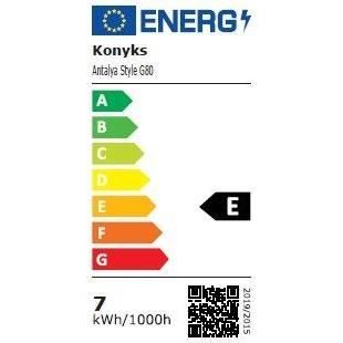 Lampadina connessa - KONYKS - Lampadina G80 stile Antalya E27 - Wifi + Bt - 7 W - Bianca orientabile - Compatibile con Alexa / Google Home