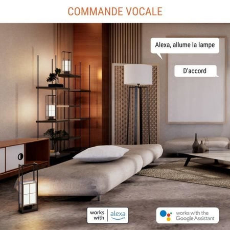 Mini presa intelligente - KONYKS - Priska Max Nero FR - Wi-Fi+BT - 16A - Bianco