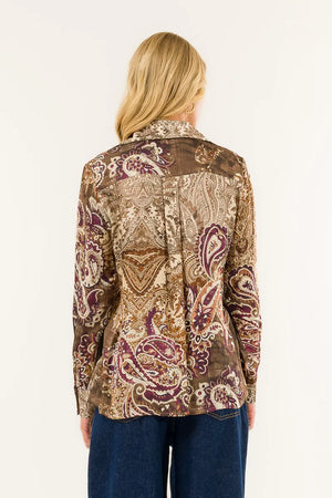 KONTATTO | Camicia slim fit fantasia cachemire