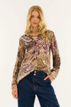 KONTATTO | Camicia slim fit fantasia cachemire