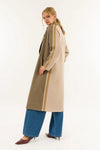 KONTATTO | Cappotto doppiopetto bicolor con patch