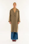KONTATTO | Cappotto doppiopetto bicolor con patch