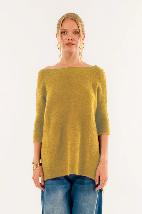 KONTATTO | Maglia barca over in misto lana