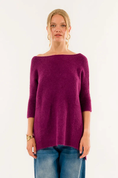 KONTATTO | Maglia barca over in misto lana