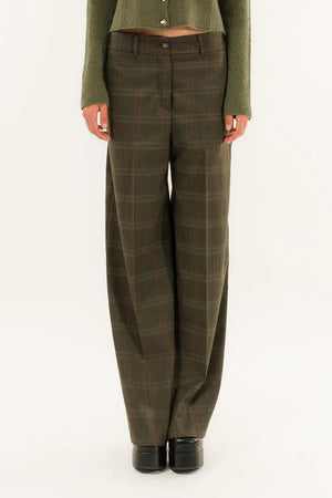KONTATTO | Pantalone palazzo fantasia check