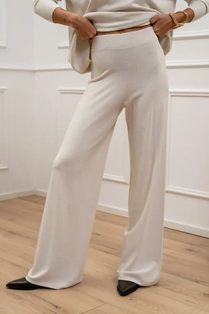 KONTATTO | Pantalone zampa in maglia