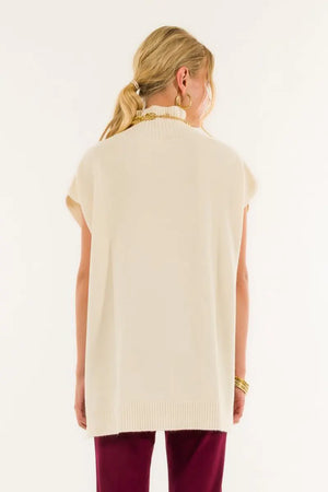 KONTATTO | Poncho dolcevita spacchi laterali