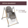 CHICCO Polly Armonia Seggiolone Evolutivo Pappa per Bambini da 0 Mesi a 40 kg, Seggiolone Reclinabile a Sdraietta con Altezza e Poggiapiedi Regolabili, 4 Ruote, Chiusura Compatta, grigio scuro, colore SCANDINAVIAN